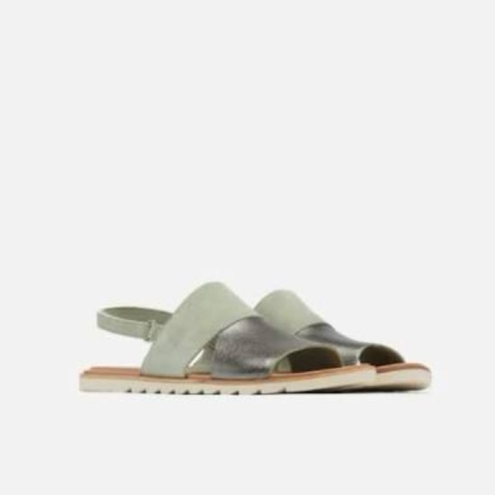 Sorel Green and Gray Slide Sandals